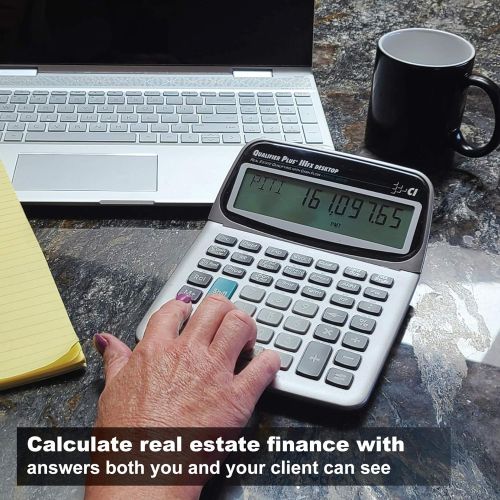 Calculated Industries 43430 Qualifier Plus IIIfx Desktop PRO Real Estate Mortgage Finance Calculator Clearly-Labeled Keys Buyer Pre-Qualifying Payments, Amortizations, ARMs, Combos