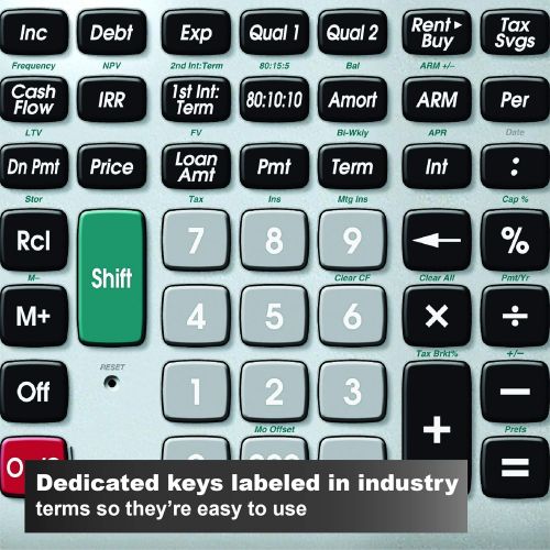  Calculated Industries 43430 Qualifier Plus IIIfx Desktop PRO Real Estate Mortgage Finance Calculator Clearly-Labeled Keys Buyer Pre-Qualifying Payments, Amortizations, ARMs, Combos