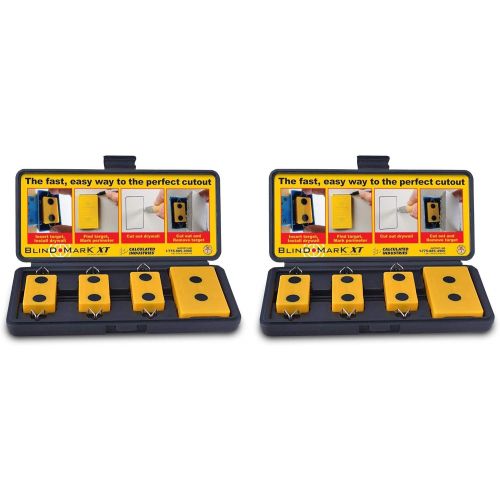  [아마존베스트]Calculated Industries 8105 Blind Mark Drywall Electrical Box Cutout Tool  Powerful Rare-Earth Magnetic Targets (3) and Locator Kit (6 Targets + 2 Case)