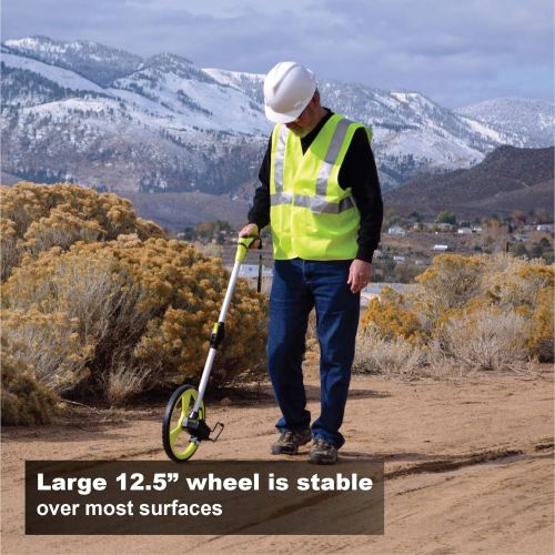  [아마존베스트]Calculated Industries 6530 Wheel Master Classic Heavy Duty 12.5 Diameter Measuring Wheel with Kickstand | EZ-Fold Collapsible | Measures to 9,999 Feet 11 Inches Distance