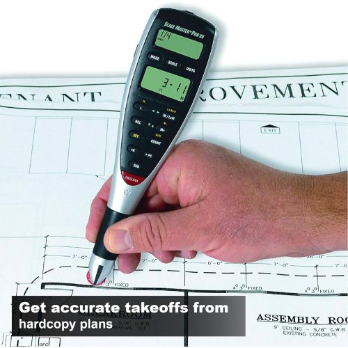  [아마존베스트]Calculated Industries 6135 Scale Master Pro XE Advanced Digital Plan Measure for Plan Takeoffs on Printed Blueprints | 91 US Imperial and Metric Scales | 10 Custom Scales for Out o