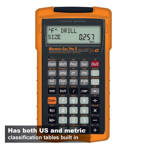  Calculated Industries 4088 Machinist Calc Pro 2 Advanced Machining Calculator | Speeds and Feeds, DOC, LOC and WOC for Materials and Tool settings | Machinists, Setters, Tool & Die
