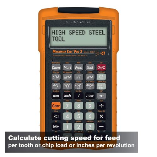 Calculated Industries 4088 Machinist Calc Pro 2 Advanced Machining Calculator | Speeds and Feeds, DOC, LOC and WOC for Materials and Tool settings | Machinists, Setters, Tool & Die