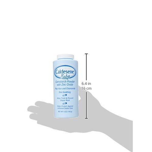  [아마존베스트]Caldesene Baby Powder with Corn Starch & Zinc Oxide | 5 oz. | Helps Treat & Prevent Diaper Rash