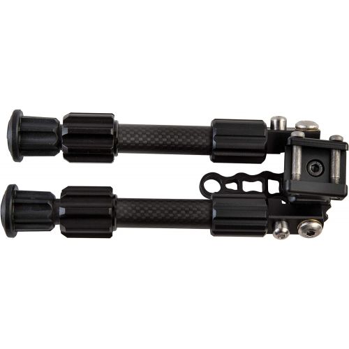  Caldwell Accumax Premium Carbon Fiber Pic Rail Bipod with Twist Lock Quick-Deployment Legs for Mounting on Long Gun Rifle for Tactical Shooting Range and Sport