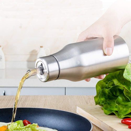  Oil Dispenser Bottle, Caliamary Stainless Steel Kitchen Olive Oil Dispenser Bottle, Cooking Oil Vinegar Sauce Pourer Bottle, Olive Oil Container Dispenser Leak proof for Kitchen BB