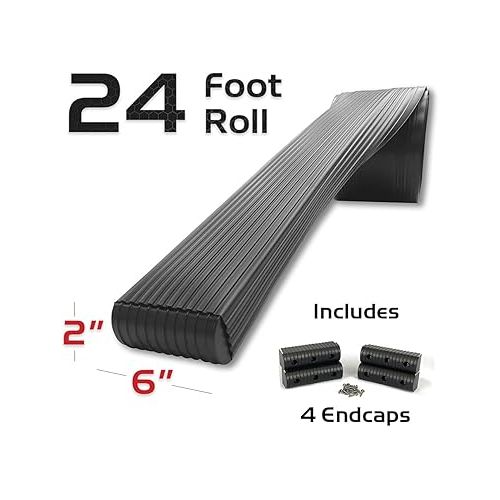  Caliber Bunk Wrap Kit 23056-BK, 24-ft Roll of 2x6-in Bunk Wrap with Endcaps, Black