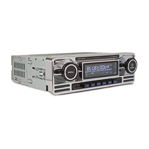  [아마존베스트]-Service-Informationen Caliber RMD12°F8M550bt Retro Car Radio with Bluetooth Hands-Free System (SD Card Slott, USB connection chrome silver