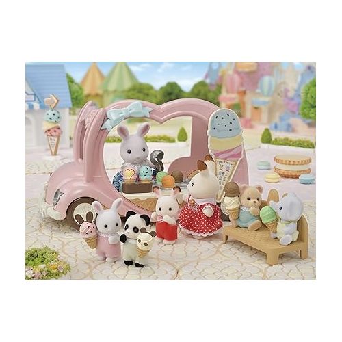  Calico Critters Ice Cream Van, Toy Vehicle for Dolls