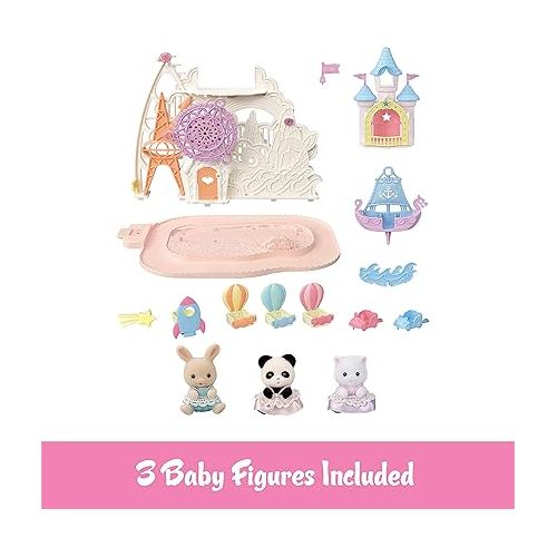  Calico Critters Baby Amusement Park, Dollhouse Playset with 3 Figures Included