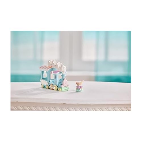  Calico Critters Floating Cloud Rainbow Train - Toy Vehicle Playset with 1 Collectible Figure