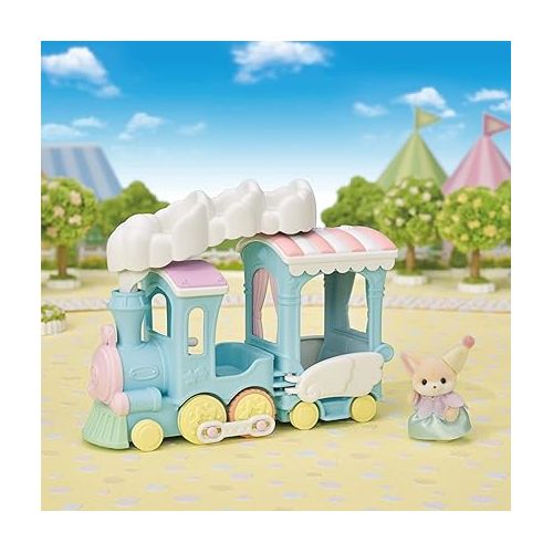  Calico Critters Floating Cloud Rainbow Train - Toy Vehicle Playset with 1 Collectible Figure