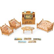 Calico Critters Comfy Living Room Set - Toy Dollhouse Furniture & Accessories Set for Ages 3+