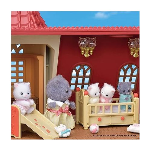  Calico Critters Persian Cat Twins - Two Collectible Figures & Pushcart Accessory Included