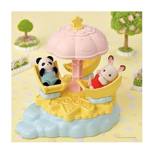  Calico Critters Baby Star Carousel, Dollhouse Playset with Collectible Doll Figure