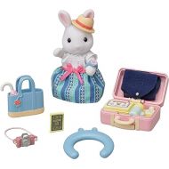 Calico Critters Snow Rabbit Mother's Weekend Travel Set, Dollhouse Playset with Figure and Accessories