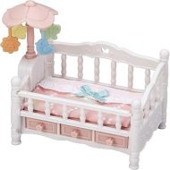 Calico Critters Crib with Mobile - Interactive Dollhouse Furniture Set with Working Features