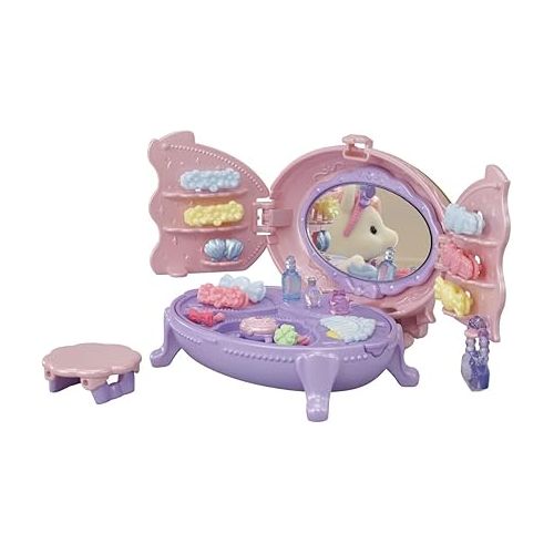  Calico Critters Pony's Vanity Dresser Set, Dollhouse Playset with Figure and Accessories