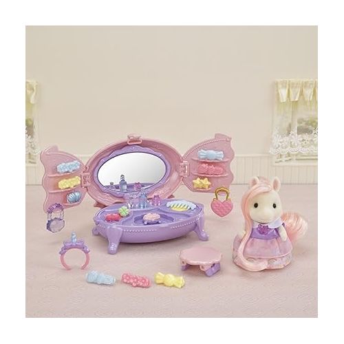  Calico Critters Pony's Vanity Dresser Set, Dollhouse Playset with Figure and Accessories