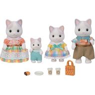 Calico Critters Latte Cat Family - Set of 4 Collectible Doll Figures for Ages 3+