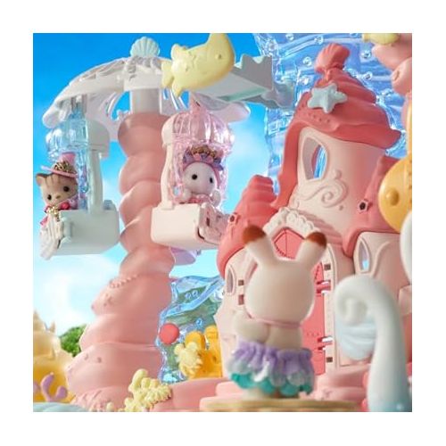  Calico Critters Baby Mermaid Castle - Dollhouse Playset with 3 Collectible Doll Figures