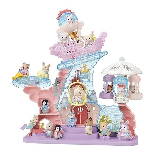  Calico Critters Baby Mermaid Castle - Dollhouse Playset with 3 Collectible Doll Figures