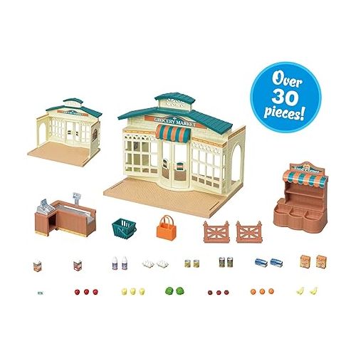  Calico Critters Grocery Market - Shop, Play, and Let Creativity Bloom!, Cream & Brown