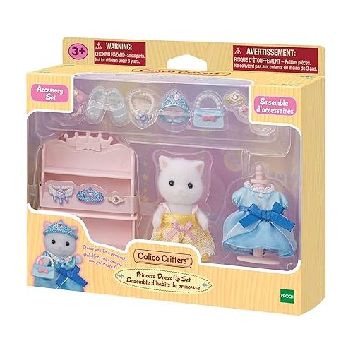  Calico Critters Princess Dress Up Set, Dollhouse Playset with Figure and Accessories