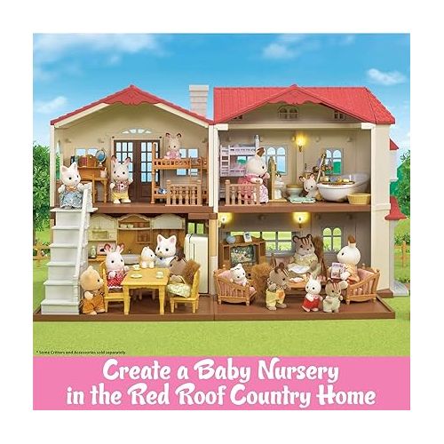  Calico Critters Triple Baby Bunk Beds - Dollhouse Furniture Set for Ages 3+