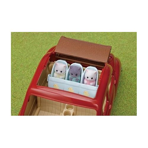  Calico Critters Triplet Stroller - 2-in-1 Stroller and Car Seat Accessory for Triplet Babies