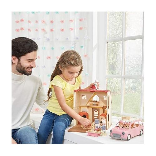  Calico Critters Family Picnic Van for Dolls - Toy Vehicle Seats up to 10 Collectible Figures!