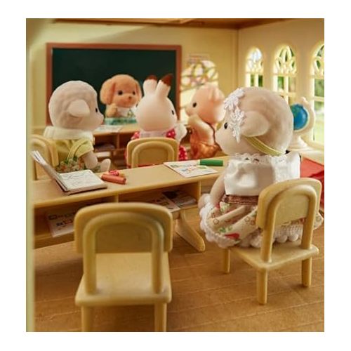  Calico Critters Sheep Family, Set of 4 Collectible Doll Figures