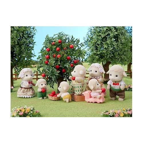  Calico Critters Sheep Family, Set of 4 Collectible Doll Figures