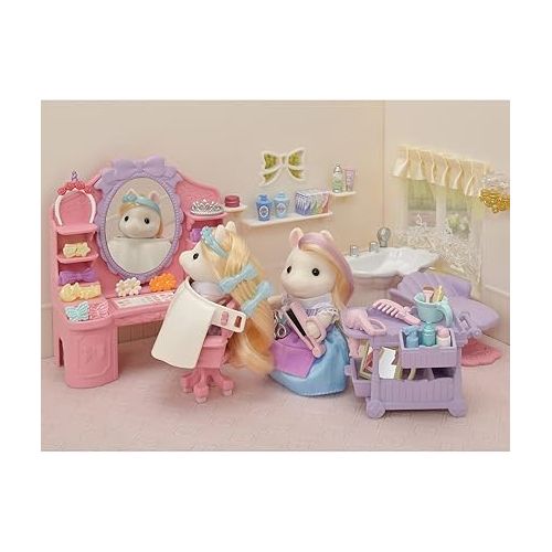  Calico Critters Pony's Hair Stylist Set, Dollhouse Playset with Figure and Accessories