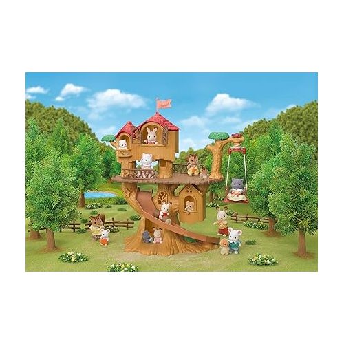  Calico Critters Adventure Treehouse Gift Set, Collectible Dollhouse, Figure and Accessories