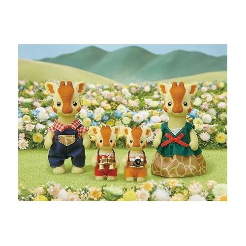  Calico Critters Highbranch Giraffe Family, Set of 4 Collectible Doll Figures