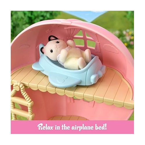  Calico Critters Baby Balloon Playhouse, Dollhouse Playset with Tuxedo Cat Figure Included