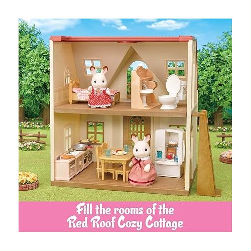 Calico Critters Playful Starter Furniture Set - Toy Dollhouse Furniture and Accessories Set with Collectible Figure Included