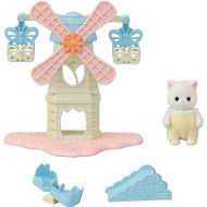 Calico Critters Baby Windmill Park, Dollhouse Playset with Persian Cat Figure Included includes windmill with swing, slide, seesaw and figure Medium