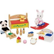 Calico Critters Baby's Toy Box - Includes Snow Rabbit and Panda Babies