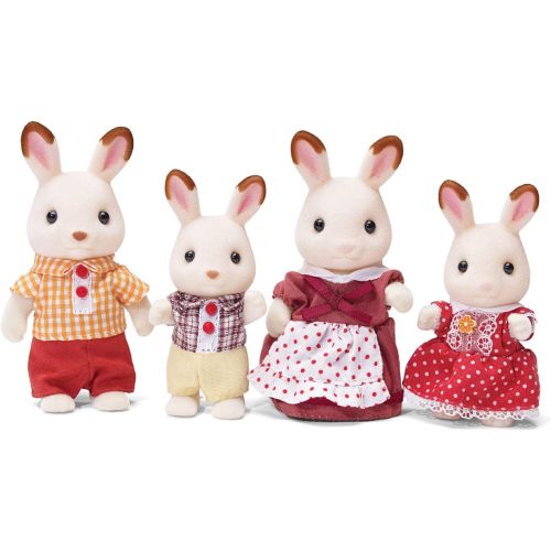  Calico Critters, Hopscotch Rabbit Family, Dolls, Dollhouse Figures, Collectible Toys