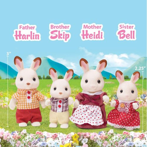  Calico Critters, Hopscotch Rabbit Family, Dolls, Dollhouse Figures, Collectible Toys