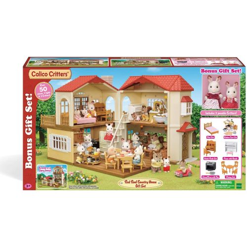  [무료배송]실바니안 칼리코 크리터 거실세트 Calico Critters Red Roof Country Home Gift set