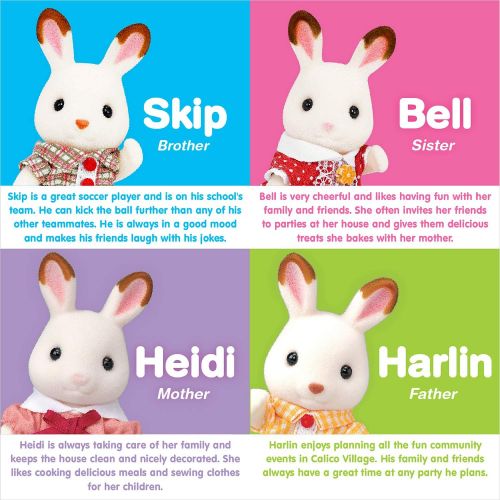  Visit the Calico Critters Store Calico Critters, Hopscotch Rabbit Family, Dolls, Doll House Figures, Collectible Toys