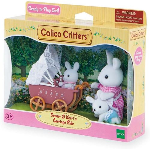  Visit the Calico Critters Store Calico Critters Connor & Kerri’s Carriage Ride, Doll Playset, Collectible, Ready to Play, Model Number: CC2488