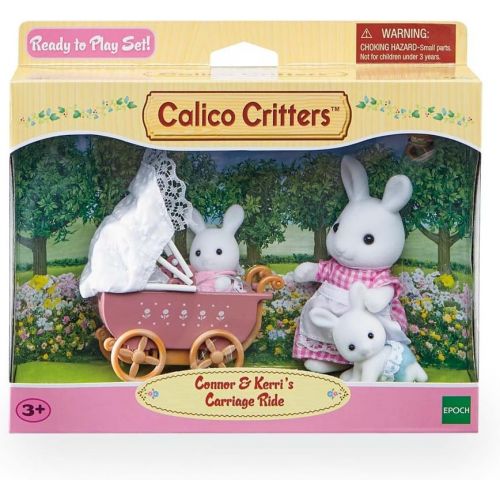  Visit the Calico Critters Store Calico Critters Connor & Kerri’s Carriage Ride, Doll Playset, Collectible, Ready to Play, Model Number: CC2488