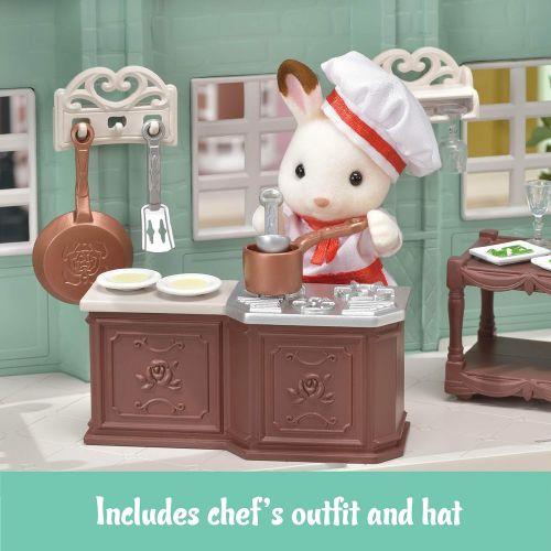  Visit the Calico Critters Store Calico Critters Town Series Delicious Restaurant, Fashion Dollhouse Playset, Furniture and Accessories Included