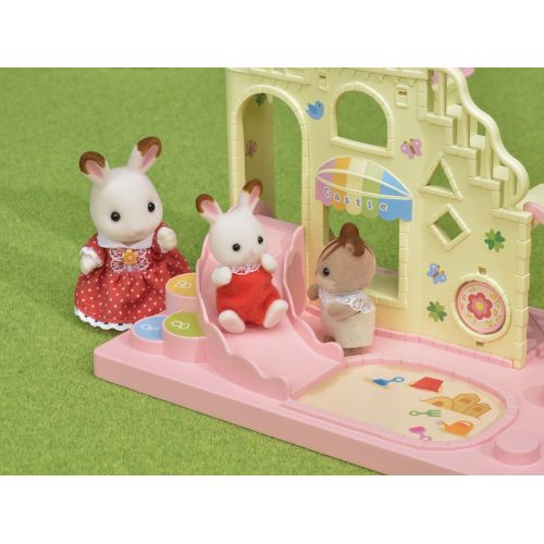  Visit the Calico Critters Store Calico Critters Baby Castle Playground, Toy Bunny Gift for Easter Basket