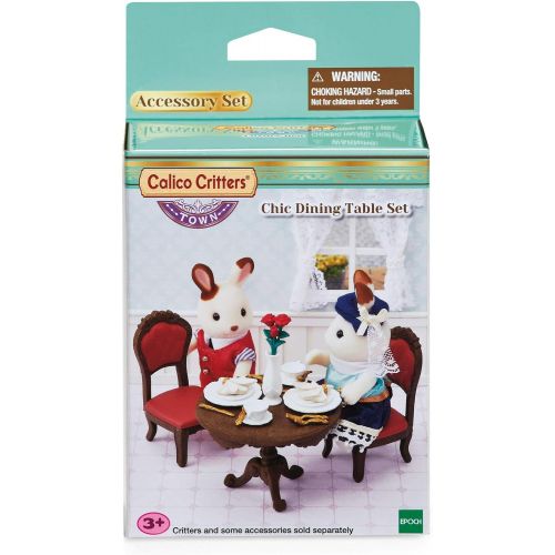  Visit the Calico Critters Store Calico Critters, Town Series, Furniture Sets, Doll House Furniture, Calico Critters Chic Dining Table Set