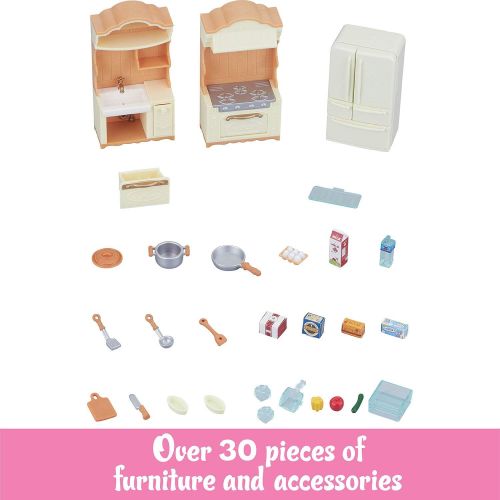  Visit the Calico Critters Store Calico Critters Kitchen Play Set